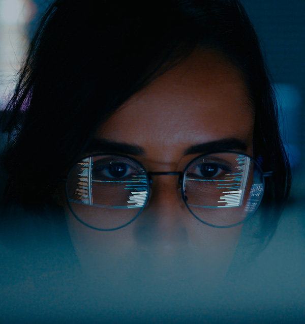 blue graph decoration